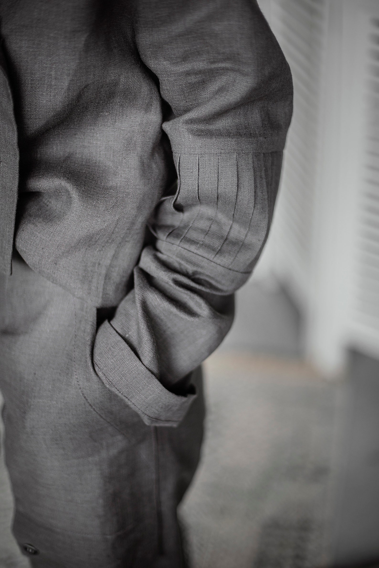 Grey Linen Jacket for Women Oversized Linen Shirt Plus Size Etsy