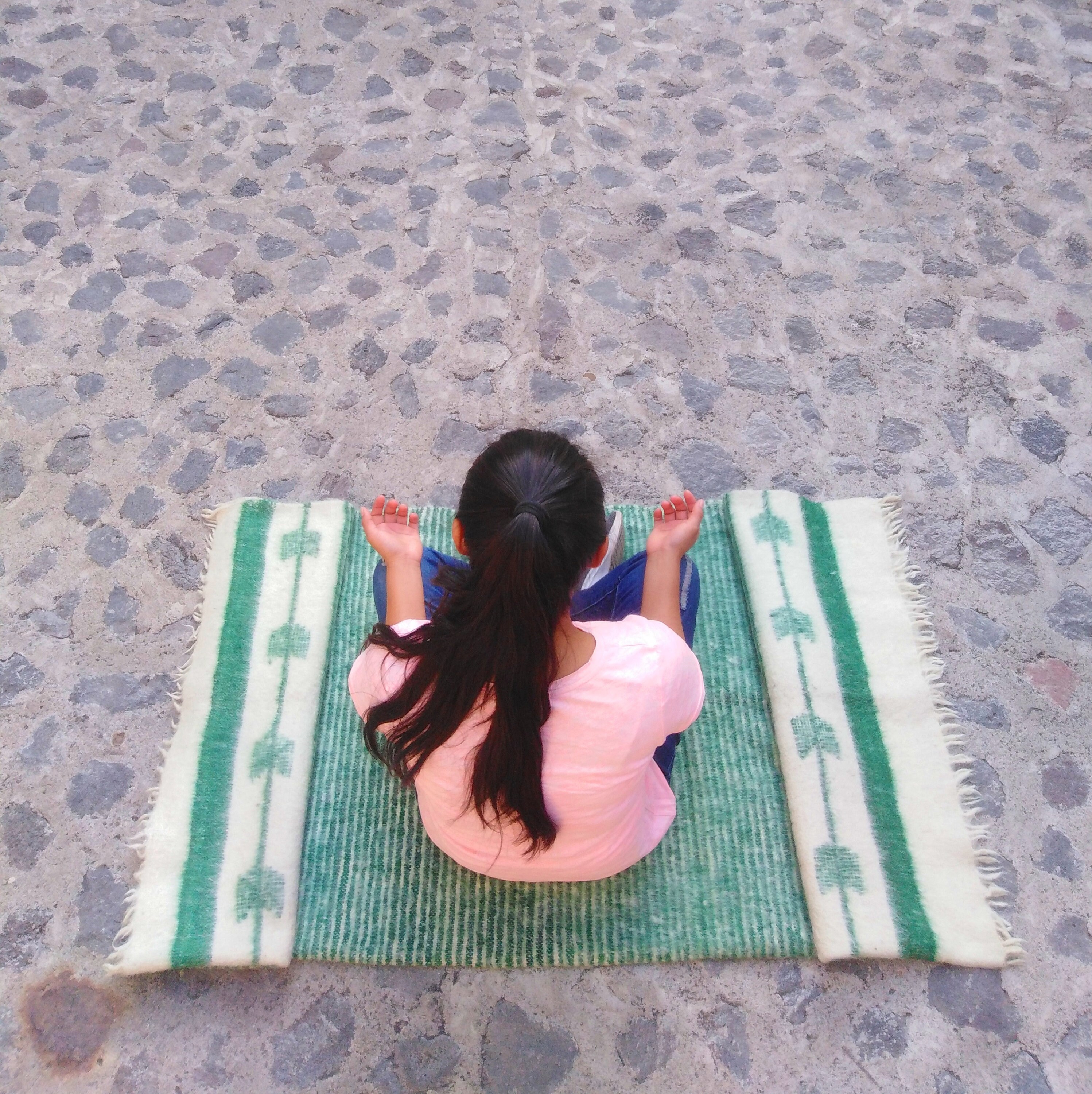 Guatemalan Wool Blanket Throw/ Green Striped Queen Wool Etsy