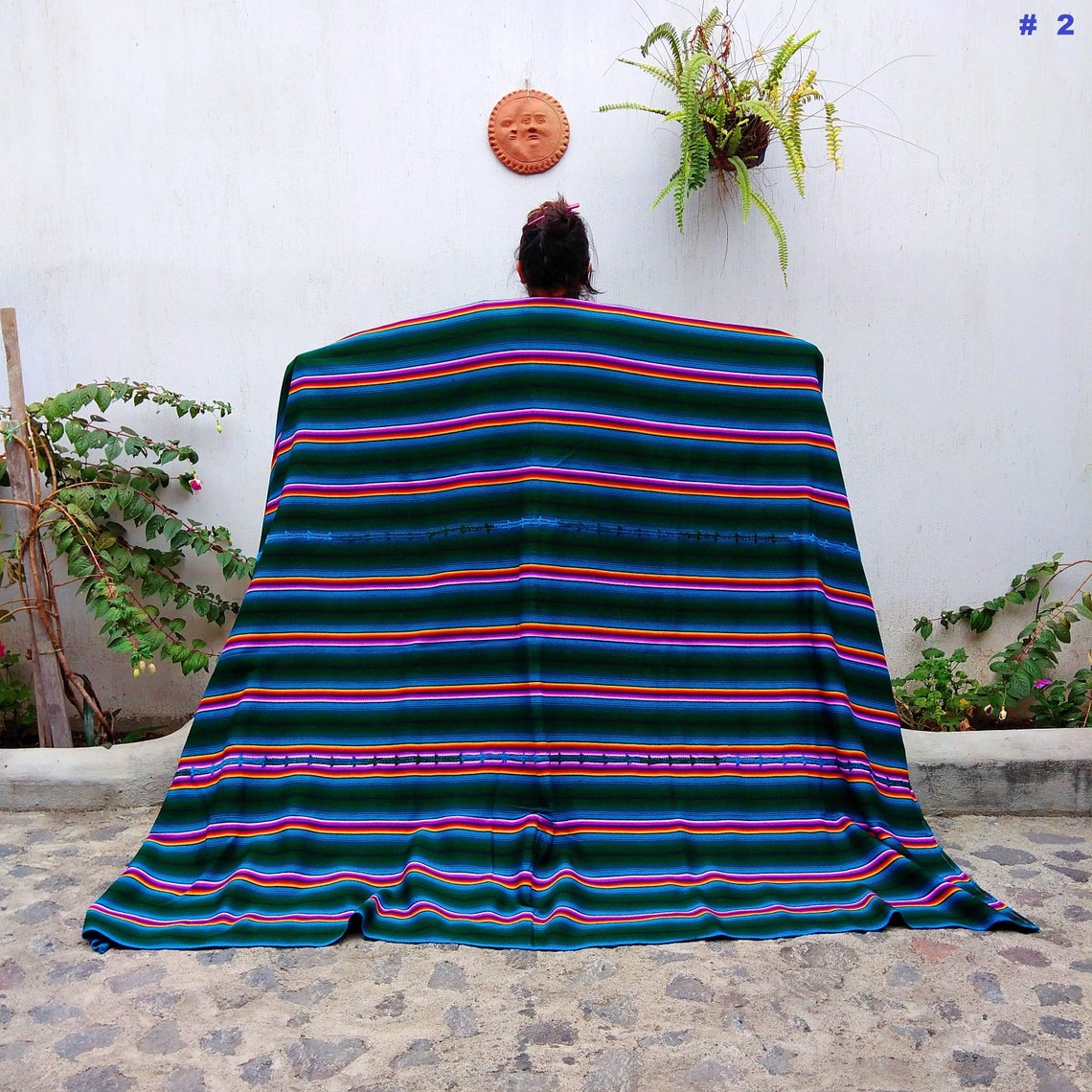 Guatemalan Colorful Blanket Throw / Large Striped Boho Picnic Etsy