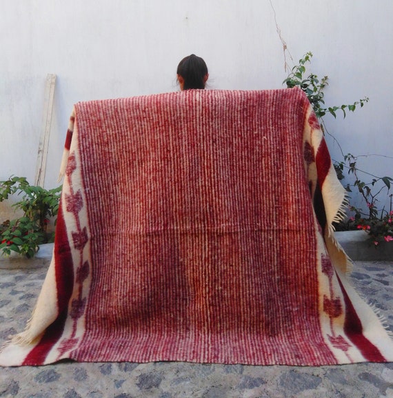 Guatemalan Wool Blanket / Pure Wool Blanket / Woolen Blanket / Etsy