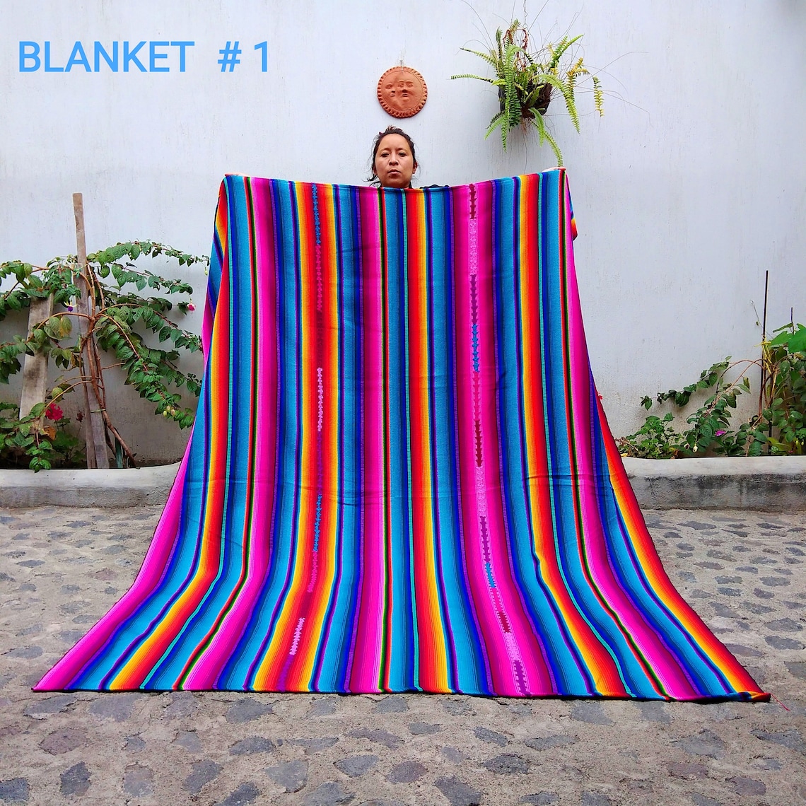 MI TIERRA. Colorful Guatemalan Wool Throw Blanket Twin Size Etsy