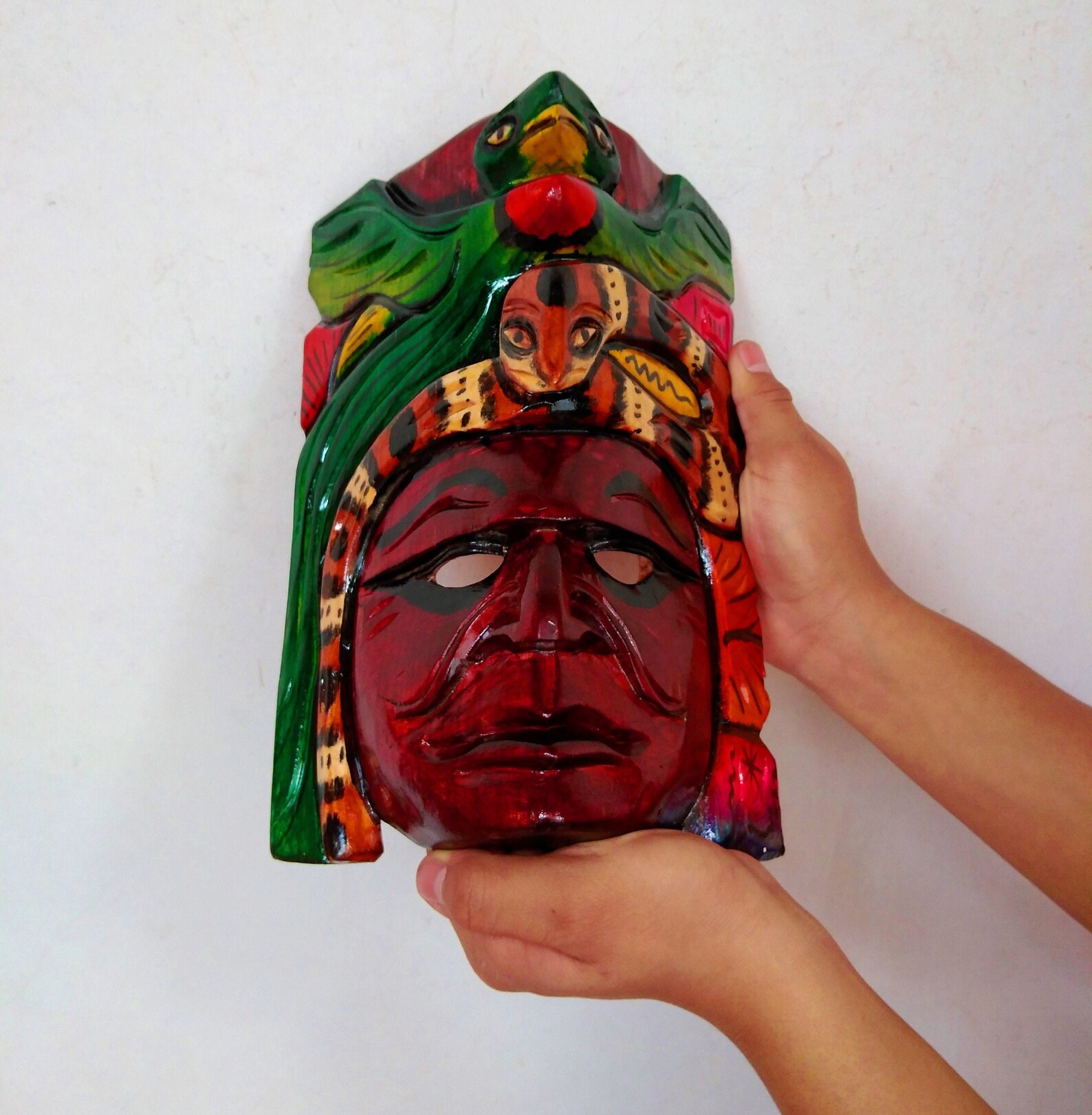 Mayan Carved Painted Wooden Mask / Guatemalan Wooden Masks For Etsy