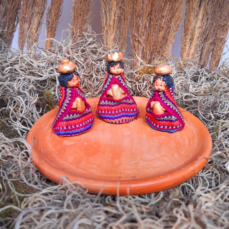 Colorful Nativity Set / Nativity Scene Set / Ceramic Nativity Etsy