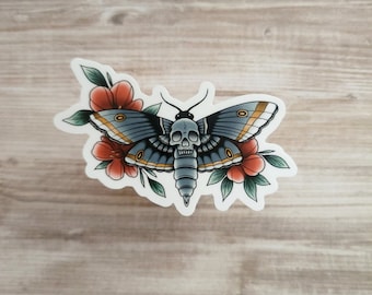 Estilo del tatuaje de la polilla de la muerte Pegatina