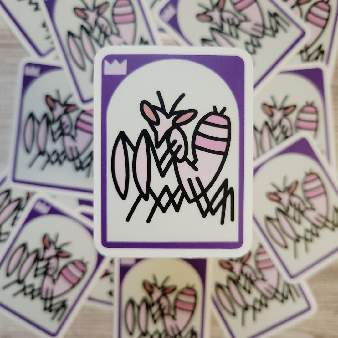Mantis Creature Card Sticker Grounded Inspired Etsy