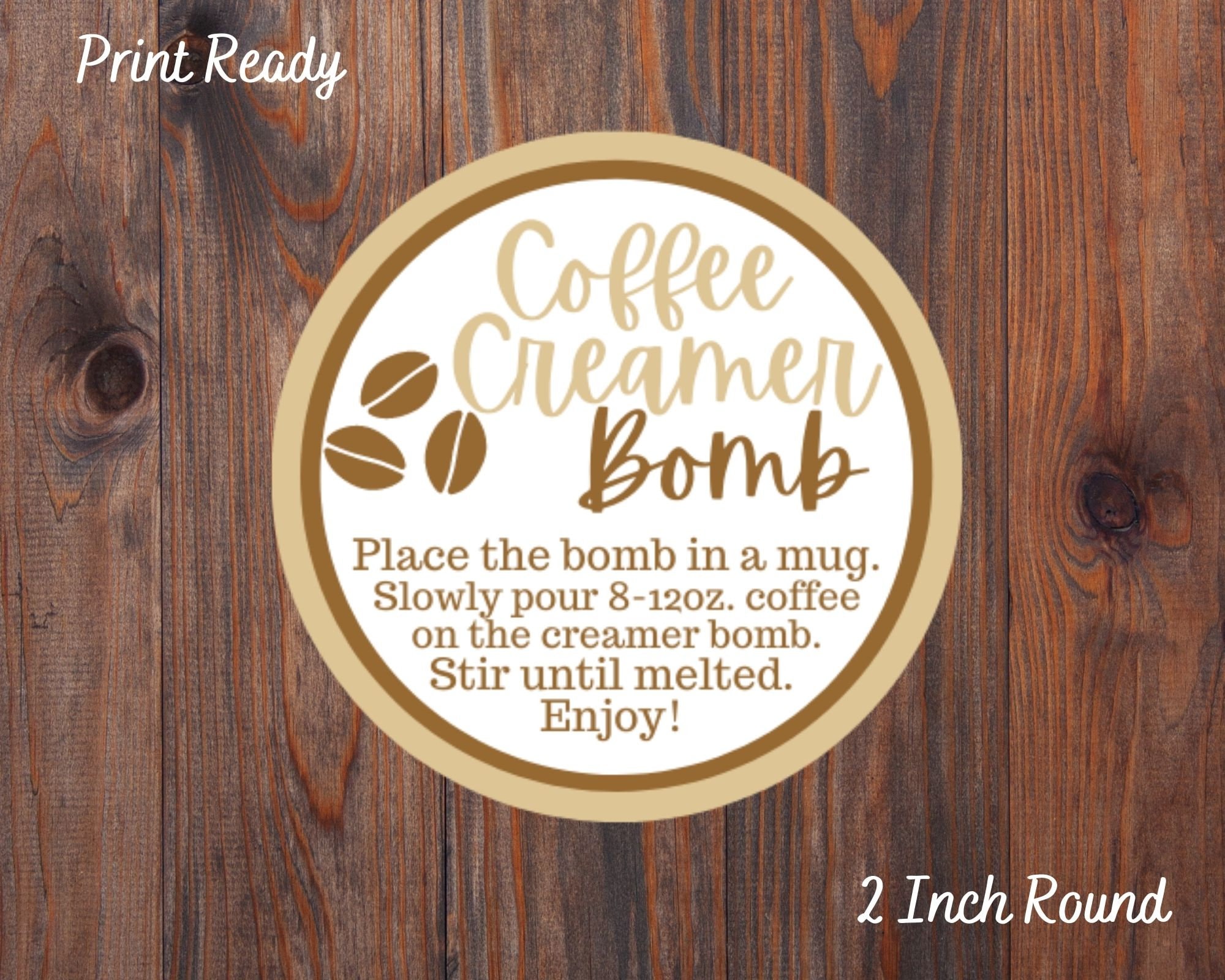 Printable Coffee Creamer Holiday Hot Cocoa Bomb Gift Tags | Hot ...