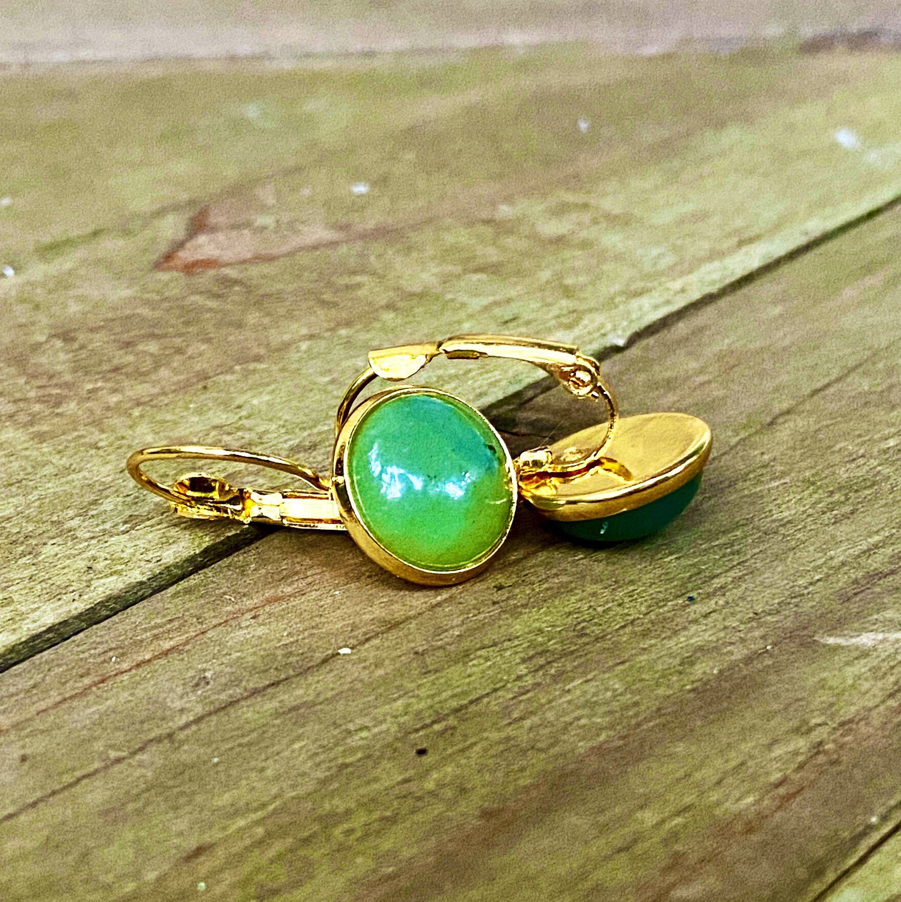 Orecchini Pendenti A Goccia In Argento 925 Con Pietra Avventurina Verde E Filigrana Floreale - 4