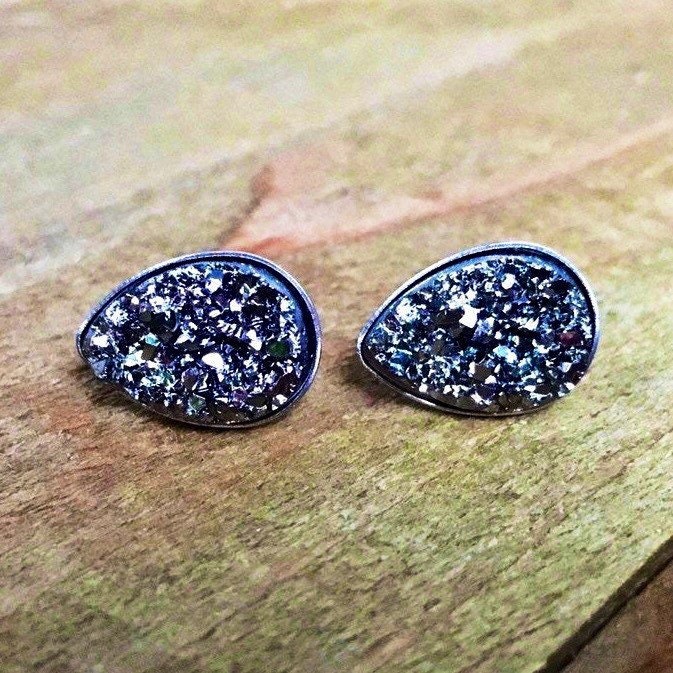 Real druzy earrings discount