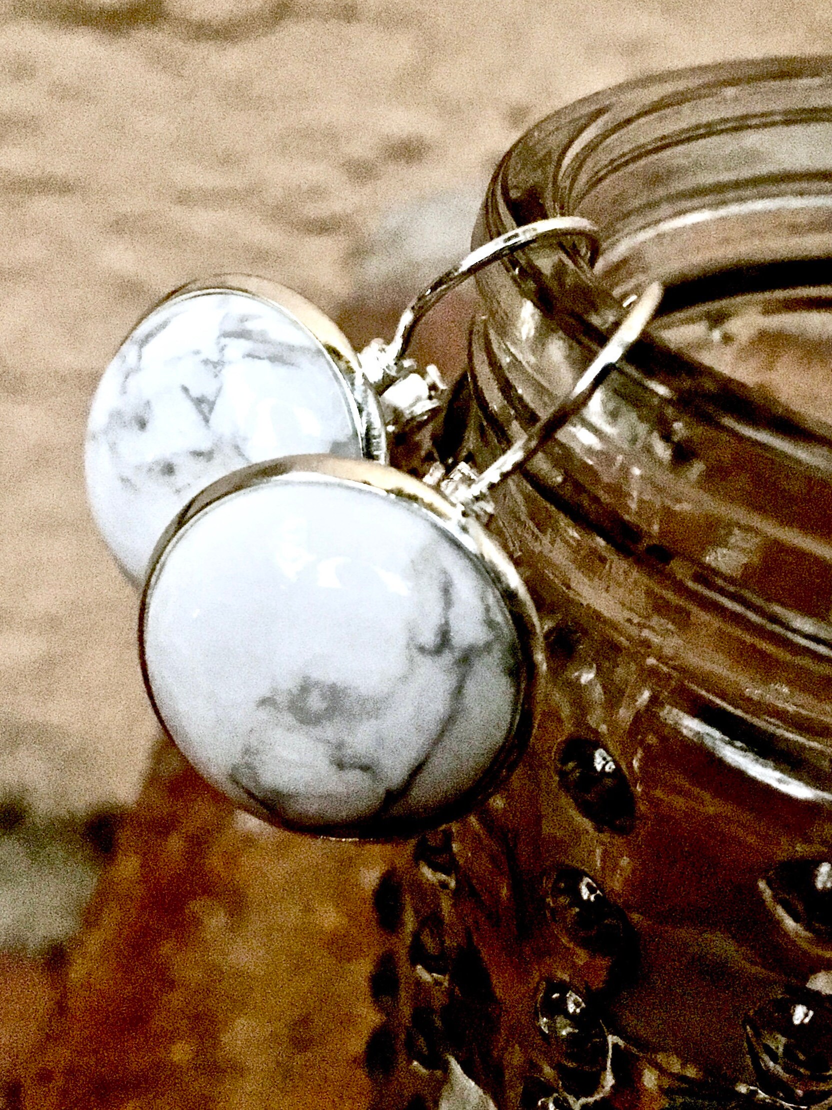 Orecchini Pendenti In Alluminio A Cuore Azzurri Fatti A Mano - Gioi - Foto 2