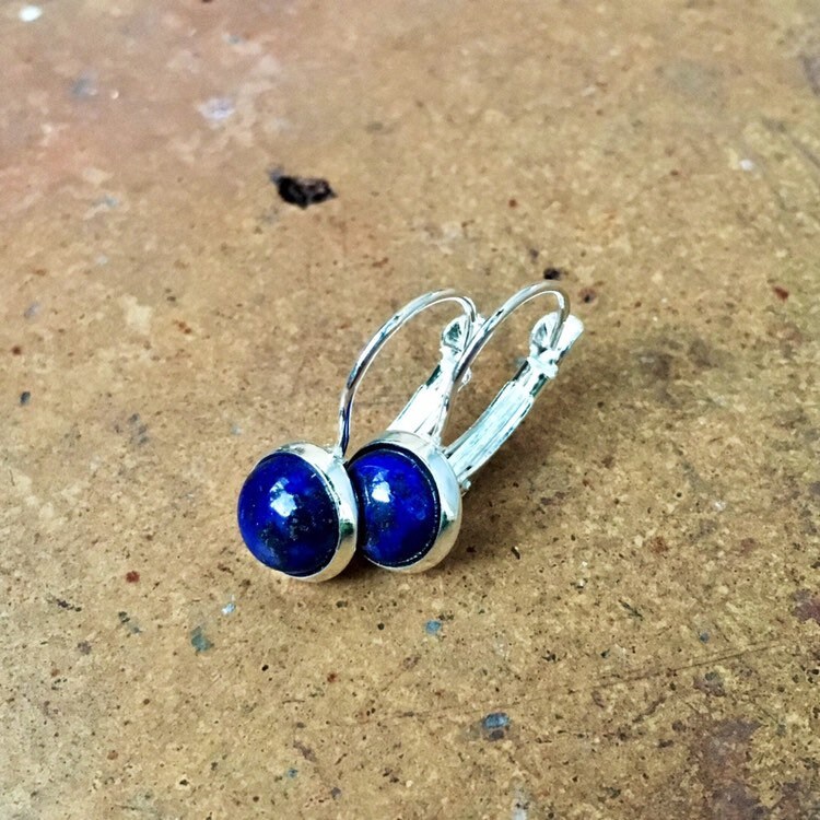 Orecchini Pendenti In Alluminio A Cuore Azzurri Fatti A Mano - Gioi - Foto 5