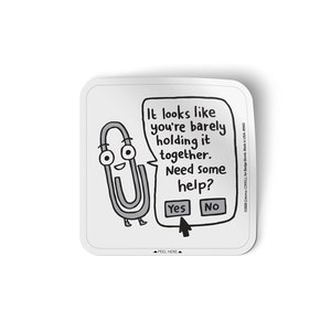 Clippy need some help grote sticker