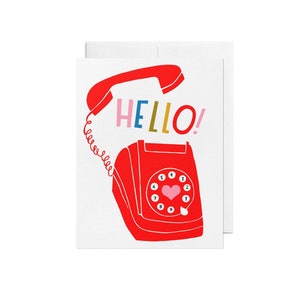 Tarjeta de felicitación "Hola Teléfono" tamaño A2 de Lisa Congdon
