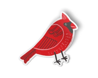 Northern Cardinal Red Sticker