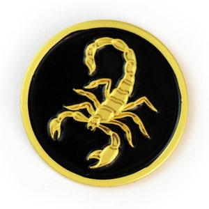 Scorpion Medallion Lapel Enamel Pin