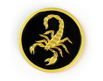 Scorpion Medallion Lapel Enamel Pin