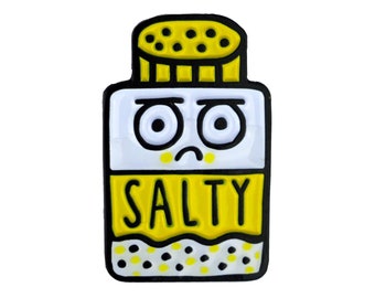 Salty Enamel Pin by Gemma Correll