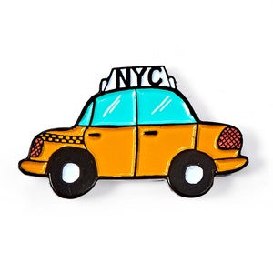 NYC Taxi Enamel Pin by Allison Cole Illustration image 1