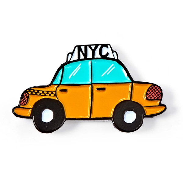 Épinglette en émail Taxi NYC par Allison Cole Illustration