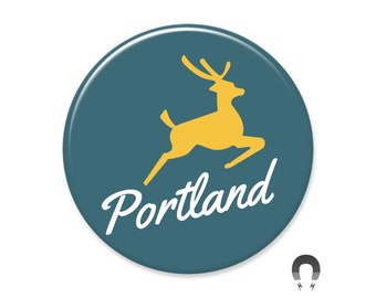 Portland Stag 2.25" Round Magnet