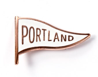 Portland Pennant Enamel Pin Badge Bomb