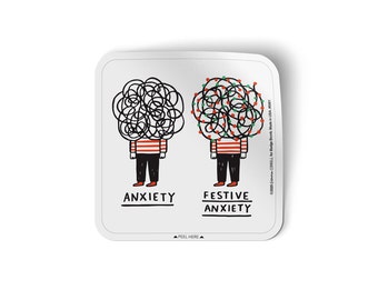 Festive Anxiety Big Sticker