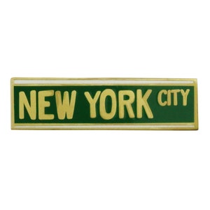 Znak uliczny NYC Nowy Jork Emaliowana przypinka