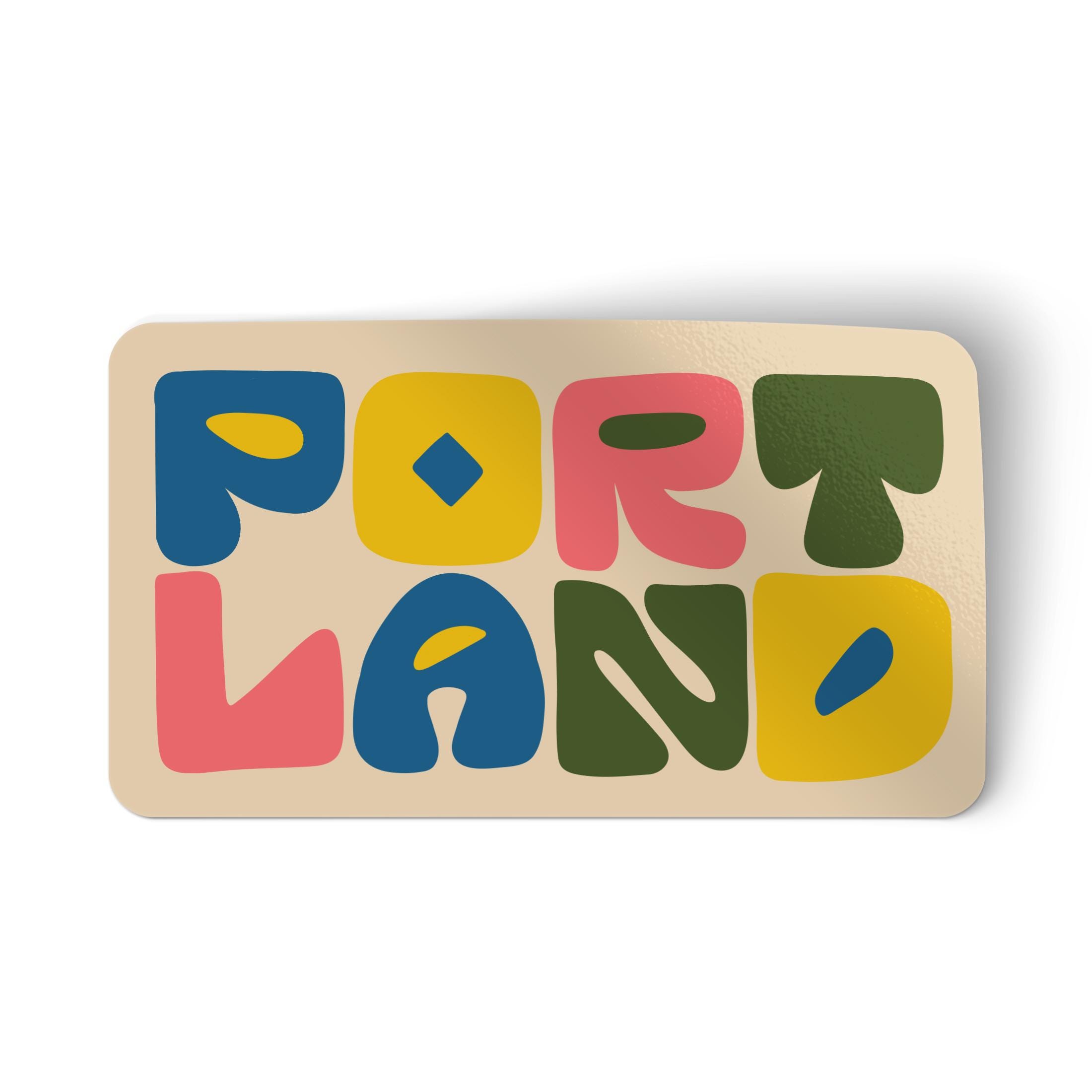 Multi-color Portland Colorblock Sticker - Badge Bomb - Etsy