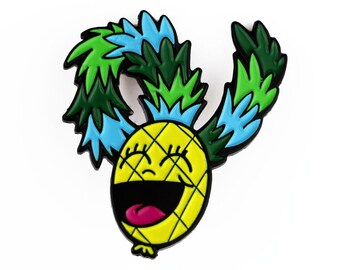 Laughing Pineapple Enamel Pin - Chris Uphues & Badge Bomb