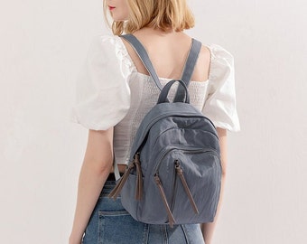 Great American Leather Works Small Gray Leather Backpack MICHAEL MICHAEL KORS - Rhea leather backpack grey - The Corner main image 4