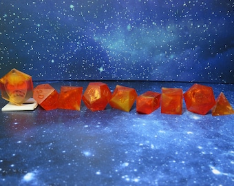One of kind, Fireball, SHARP Polyhedral Dice Set