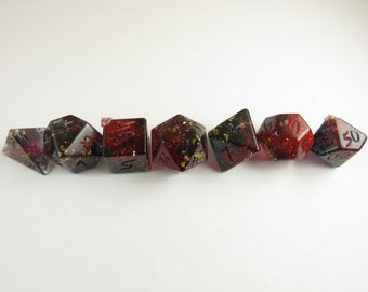 One of kind, Red Dragon Horde, Polyhedral Dice Set