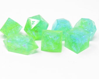 One of kind, Glass Frog , SHARP Polyhedral Dice Set