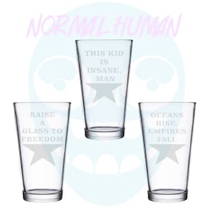 Hamilton Quotes Pint Glass (Pick One)
