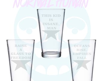 Hamilton Quotes Pint Glass (Pick One)
