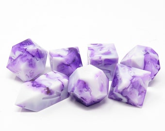 One of kind, Boysenberry Cream, SHARP Polyhedral Dice Set