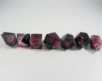 One of kind, The Wolf, SHARP Polyhedral Dice Set