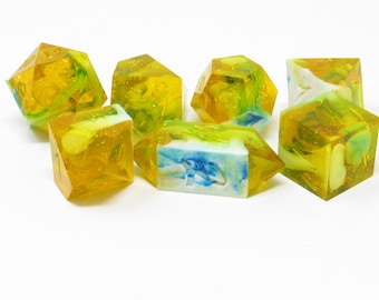 One of kind, Kingfisher, SHARP Polyhedral Dice Set