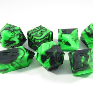 One of kind, SQUISHY Matrix (Silicone Rubber),  SHARP Polyhedral Dice Set