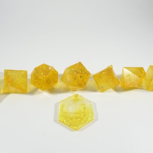 One of kind,  Lemon Head, SHARP Polyhedral Dice Set