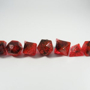 One of kind, Red Wyvern, ROUND Polyhedral Dice Set