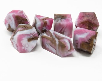 One of kind, SQUISHY Neapolitan Ice Cream (Silicone Rubber),  SHARP Polyhedral Dice Set