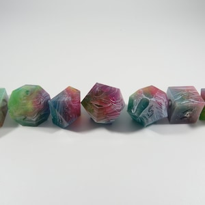 One of kind, Unicorn Bacon (Dirty Pour), SHARP Polyhedral Dice Set