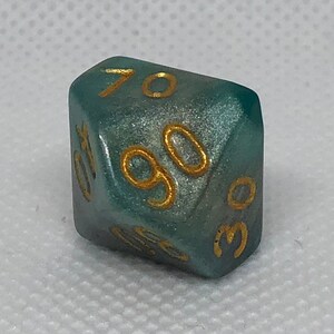 One of kind, Peacock Themed Polyhedral Dice Set image 7
