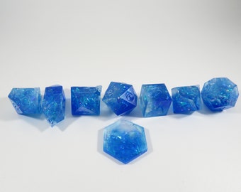 One of kind,  Elsa (Chaos Confetti) , SHARP Polyhedral Dice Set