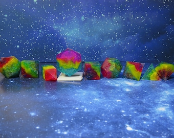 One of kind, Pan Party Pride , Polyhedral Dice Set