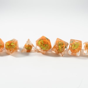 One of kind, Jack O Lantern, Halloween, Polyhedral Dice Set