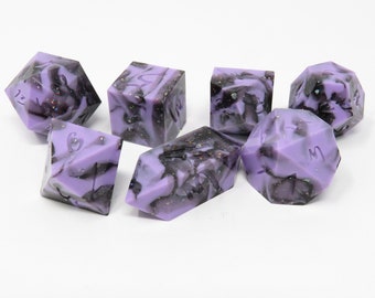 One of kind, Black Berry, SHARP Polyhedral Dice Set