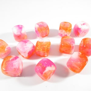 One of kind, Lesbian Swirl, 12 Piece, 12mm PIP Dice Set