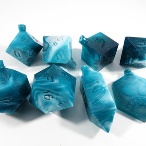 One of kind,  The Asset Swirl, SHARP Polyhedral Dice Set