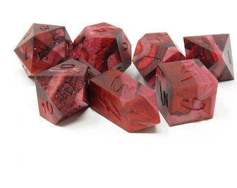 SQUISHY Angry Rose (Silikongummi), SHARP Polyhedral Würfel Set
